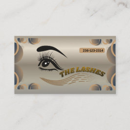 Elegant Lash Artist Business Card – Customizable E Visitkort