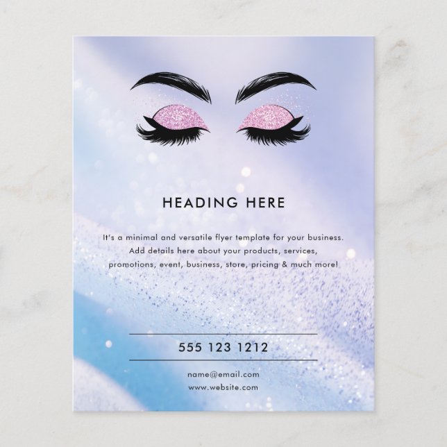 Elegant Lash / Brow Artist Flyer  (Framsidan)