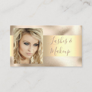 Elegant Lash & Makeup Artist, DIY Namn Guld/Guld Visitkort