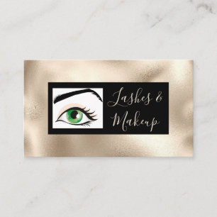 Elegant Lash & Makeup Artists, DIY Namn Guld Blk&a Visitkort