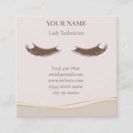 Elegant Lash Technician Appointment Card Tidsbeställning Kort