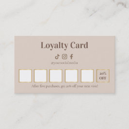 Elegant Lash Technician Loyalty Card Lojalitetskort