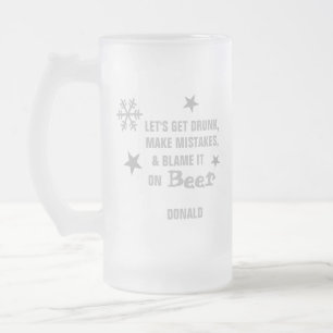 Elegant Låt oss Hämta runk Frostat Ölglas