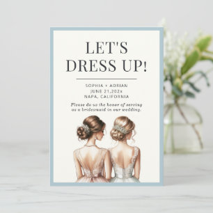 Elegant "Låt oss upprättelse" Bridesmaid Maid of h Inbjudningar