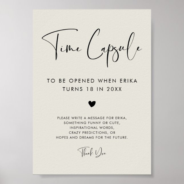 Elegant Lätt Sage Tidskapsel Kapsel 1: a födelseda Poster (Framsidan)