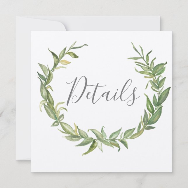 Elegant Laurel bröllopsinbjudan Inbjudningar (Framsida)