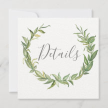 Elegant Laurel bröllopsinbjudan