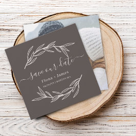 Elegant Laurel Löv Photo Save Date Card