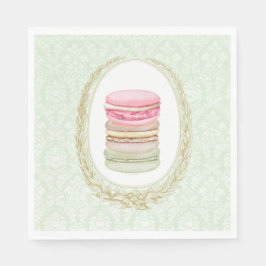 Elegant Laurel WAN med Pastel Macarons Pappersservett