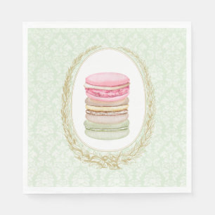 Elegant Laurel WAN med Pastel Macarons Pappersservett