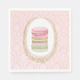 Elegant Laurel WAN med Pastel Macarons Pappersservett