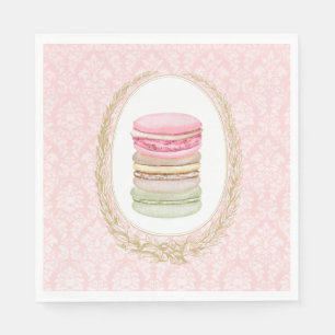 Elegant Laurel WAN med Pastel Macarons Pappersservett