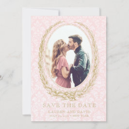 Elegant Laurel Wand | Rosa Damask Photo Spara Datumet