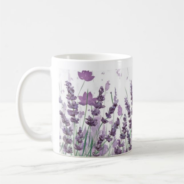 Elegant Lavane Flowers Mugg (Vänster)