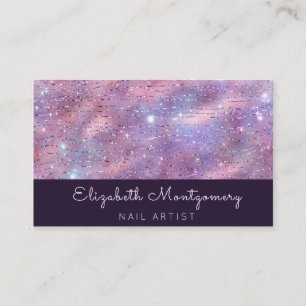 Elegant Lavendar Foil Glitter Rand Visitkort