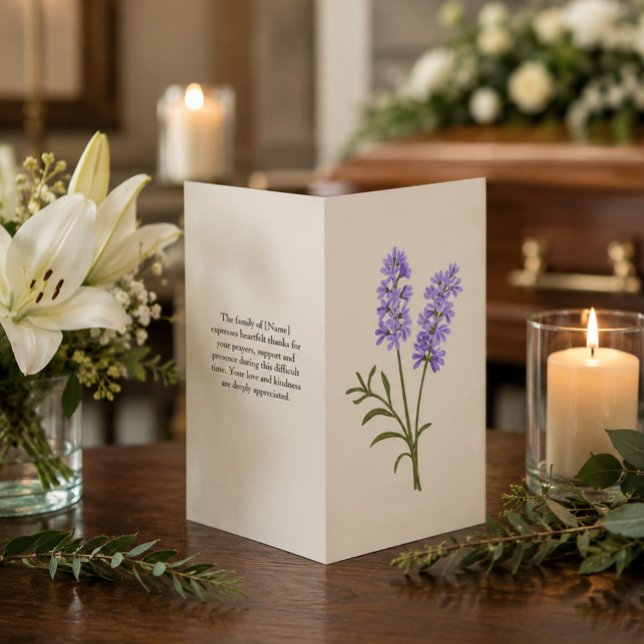 Elegant Lavendel Begravningsprogram  Kort (Skapare uppladdad)