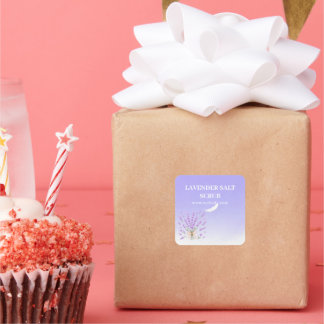 Elegant Lavendel Blommig Lila Sommar  Fyrkantigt Klistermärke