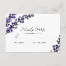 Elegant Lavendel Bröllop RSVP