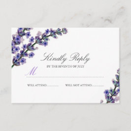 Elegant Lavendel Bröllop RSVP OSA Kort