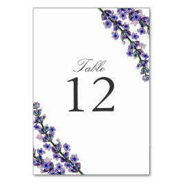 Elegant Lavendel Bröllopsbord Nummer Kort