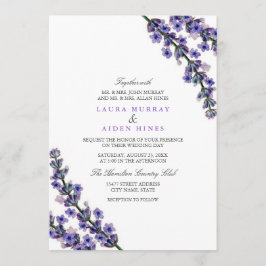 Elegant Lavendel Bröllopsinbjudan Inbjudningar