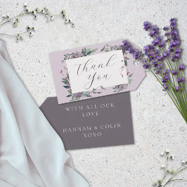 Elegant Lavendel Lila Botanisk Trädgård Presentetikett