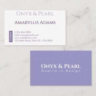 Elegant Lavendel Minimalistisk Tidlös Juvel Smycke Visitkort