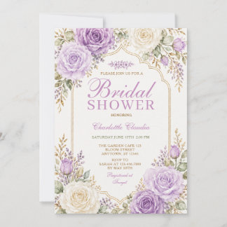 Elegant Lavendel Rosa Blommig Bröllopsfest  Inbjudningar