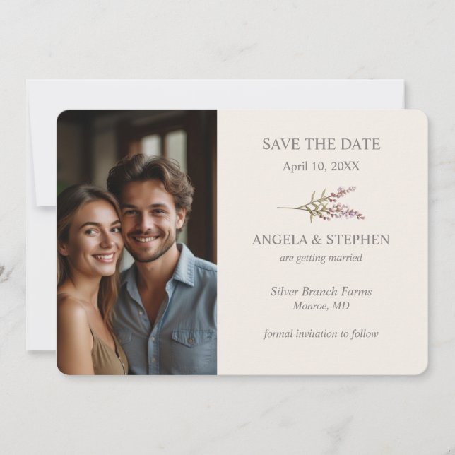 Elegant Lavendel, Rosenskär och Krämfärgad Foto på (Framsida)