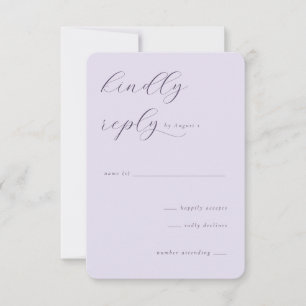 Elegant Lavendel RSVP-kort OSA Kort