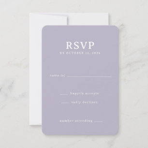 Elegant Lavendel RSVP-kort OSA Kort
