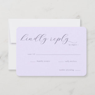 Elegant Lavendel RSVP-kort OSA Kort
