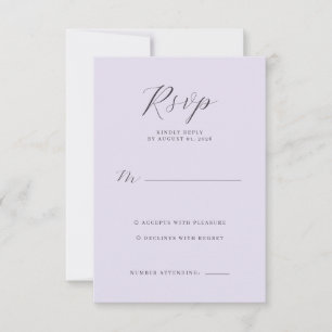 Elegant Lavendel RSVP-kort OSA Kort