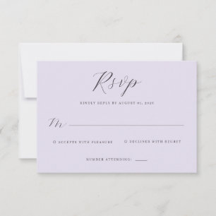 Elegant Lavendel RSVP-kort OSA Kort