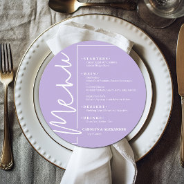 Elegant Lavendel Rund Meny