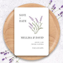 Elegant Lavendel Save The Date Inbjudningar