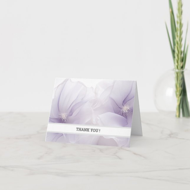 Elegant Lavendel Tacksamhetskort | Anpassningsbart Tack Kort (Framsida)