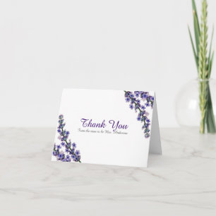 Elegant Lavendel Tacksamhetskort Tack Kort