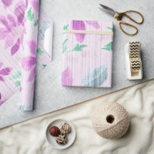 Elegant Lavendel Vattenfärg Blommig Inpackningspap