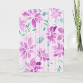 Elegant Lavendel Vattenfärg Blommig Välkomstkort Kort