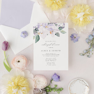 Elegant Lavendel Watercolor Övningsmiddag Inbjudningar
