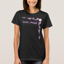 Elegant Lavendelhörn Flourish Anpassad T-Shirt