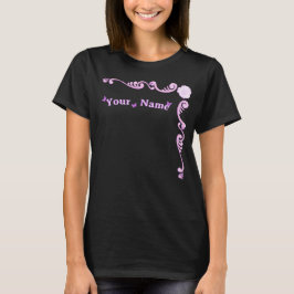 Elegant Lavendelhörn Flourish Anpassad T-Shirt