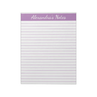 Elegant Lavender 8,5 x 11 Brev Storlek Personlig Anteckningsblock