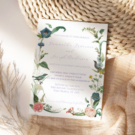 Elegant Lavender and Sage Grönt Garden Wedding Inbjudningar