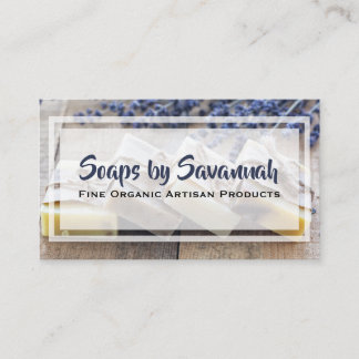Elegant Lavender Artisan Soap Maker Visitkort
