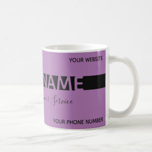 Elegant lavender Black rand affärskort Kaffemugg