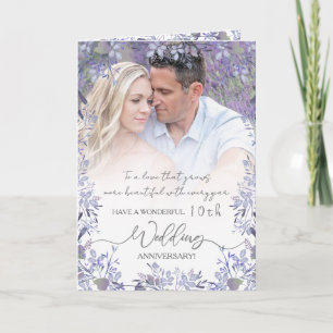 Elegant Lavender Blommigt Bröllop-årsdagen Kort