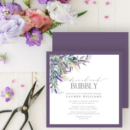 Elegant Lavender Blommigt Brunch & Bubble Shower Inbjudningar
