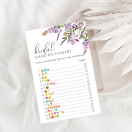 Elegant Lavender Blommigt Emoji Pictionary-spel